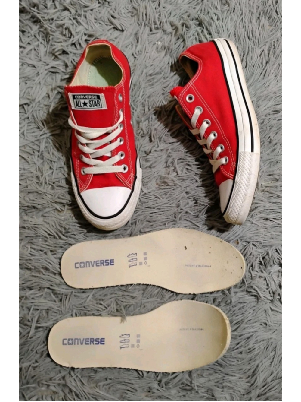 Converse One Star Women Size 8 Red/White Canvas Low Top Lace-Up Sneakers M9696